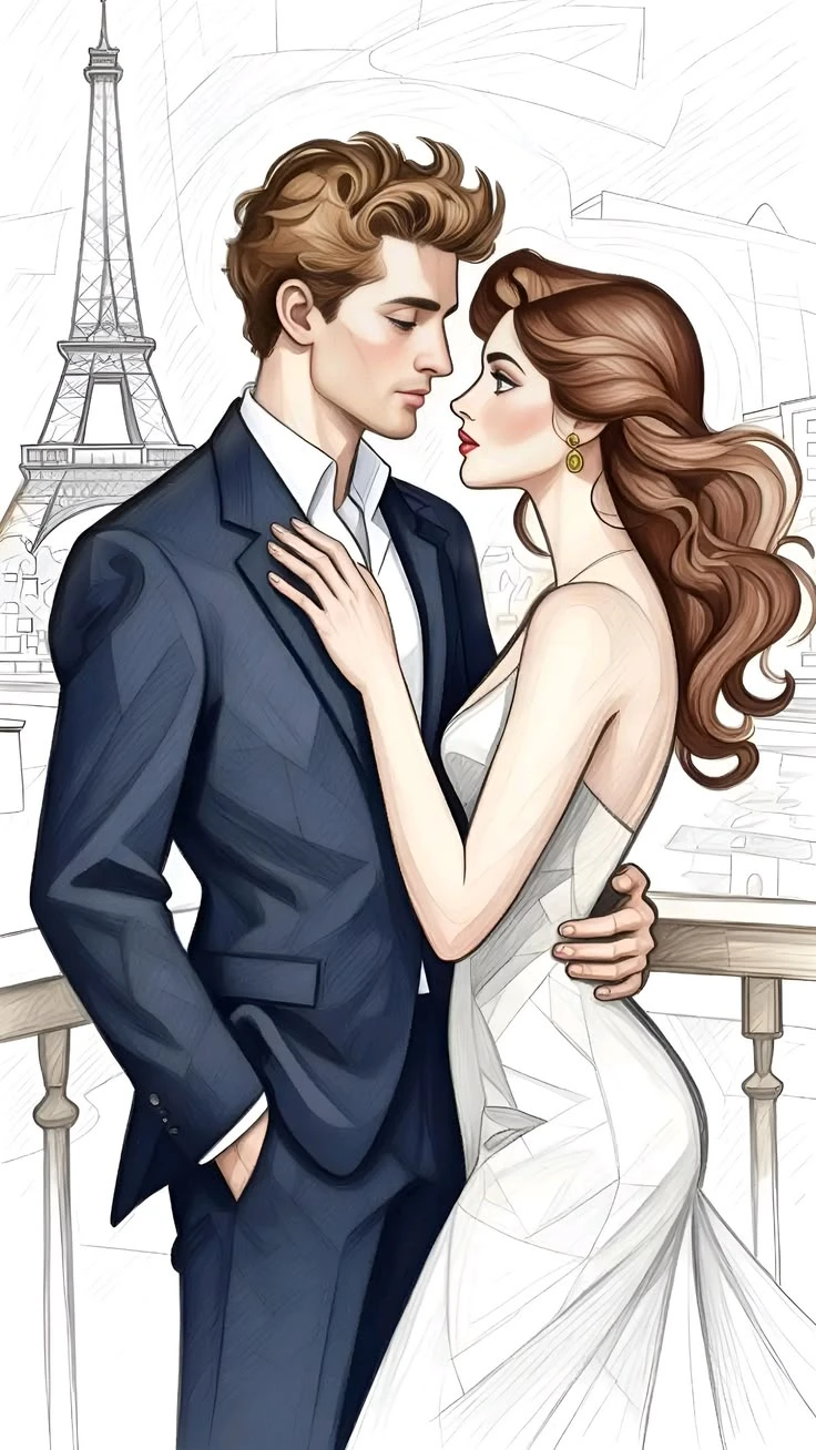 Paris Balcony Sketch Illustration