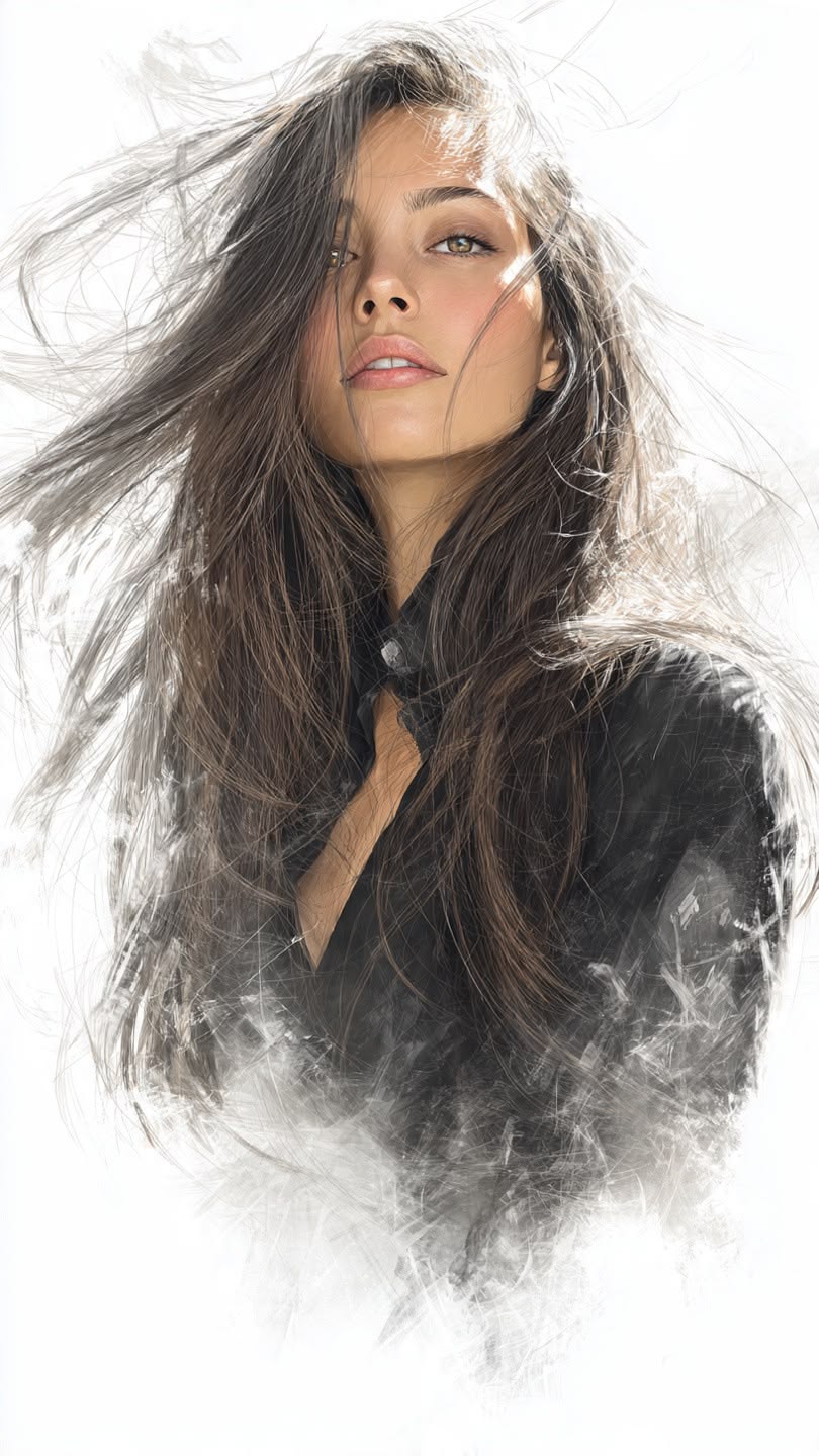 Ethereal Windswept Portrait