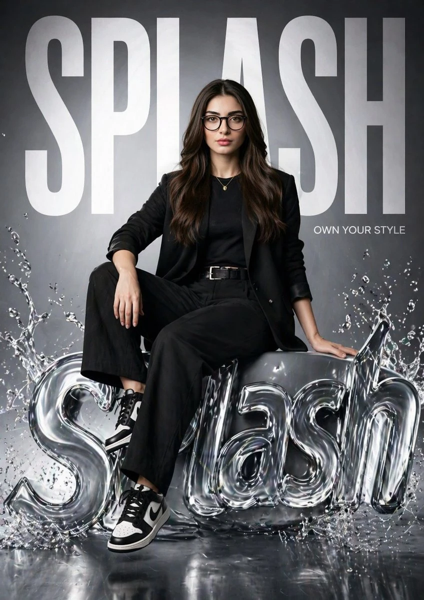 Water Splash Fashion Poster