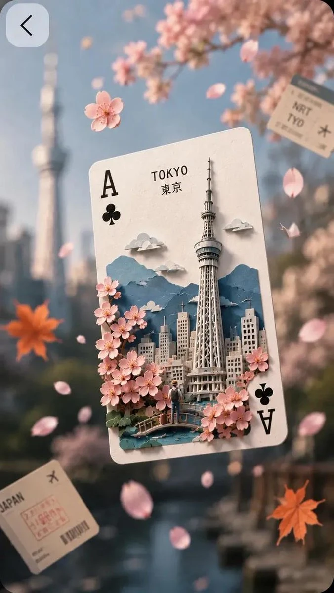 Paper-Cut Travel Card