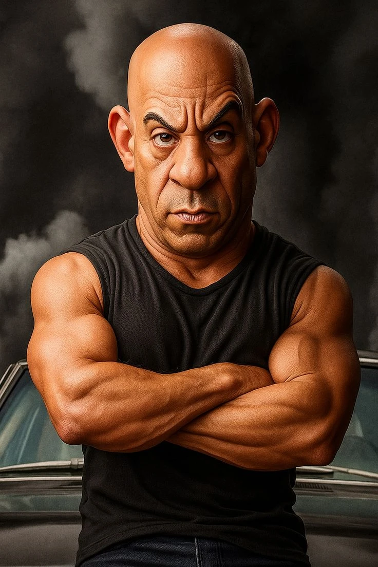Heroic Muscular Caricature