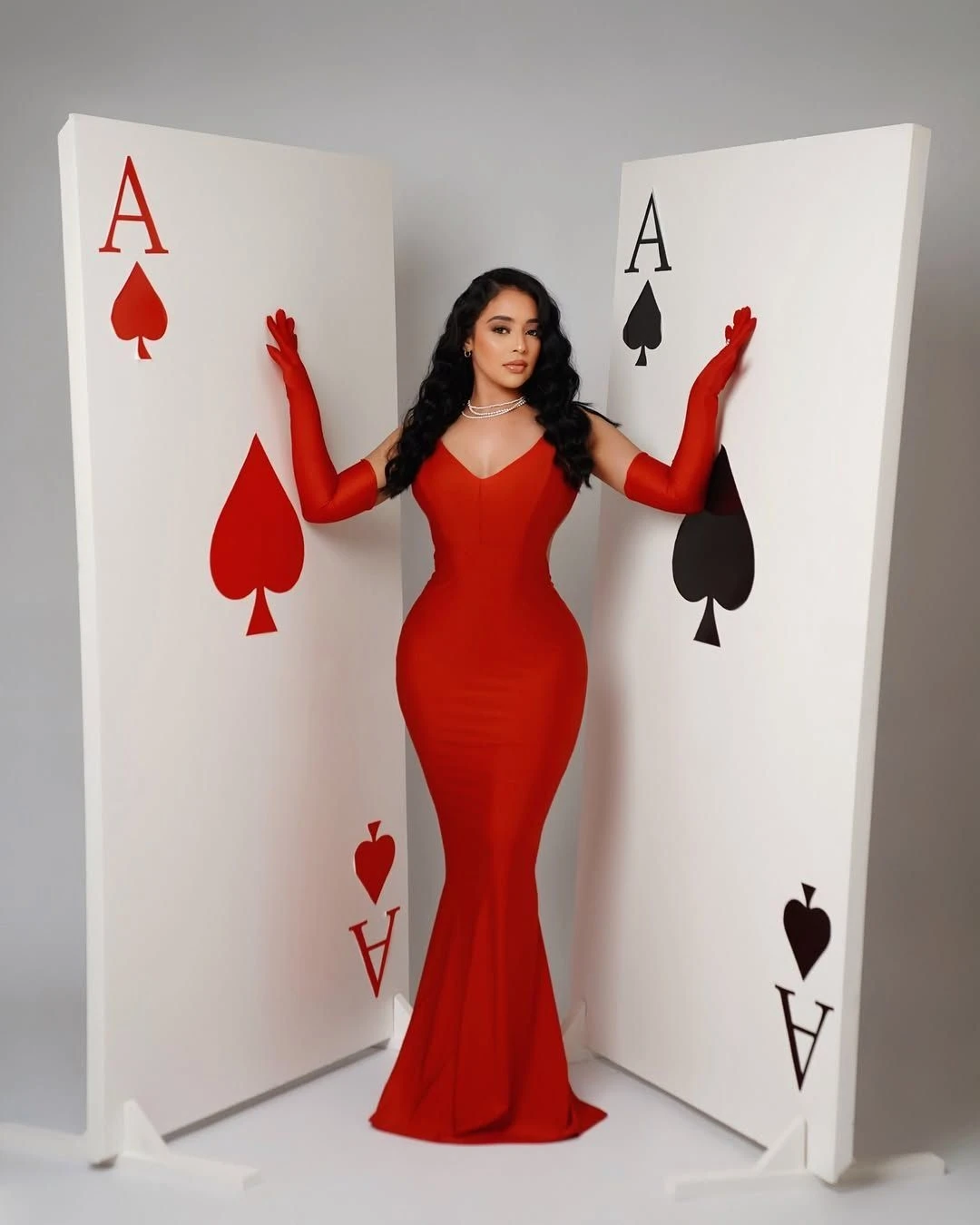 Ace of Spades Red Gown