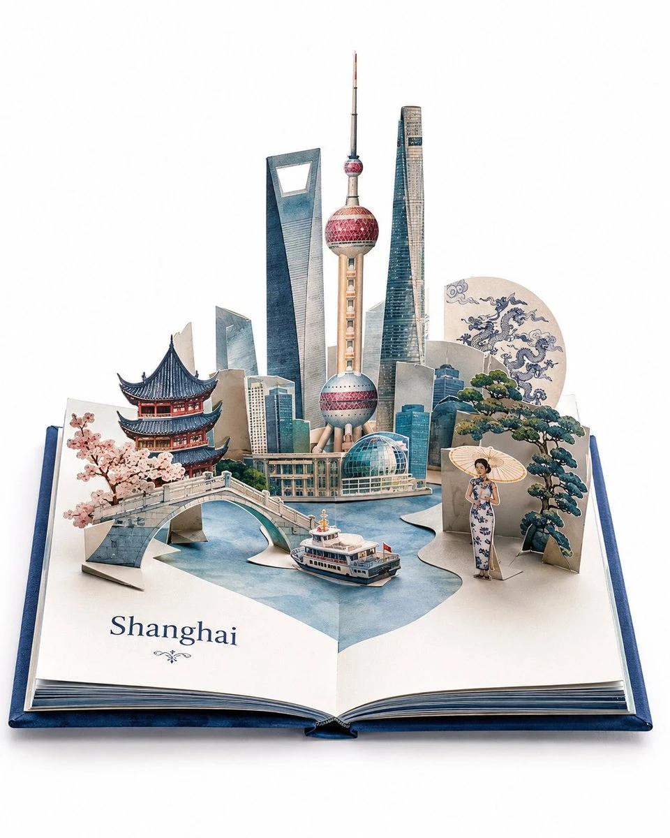 Pop-Up Book Travel Art