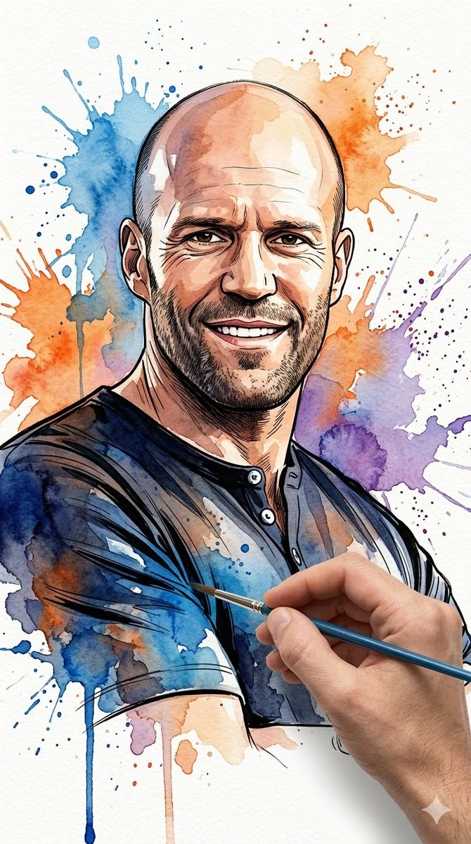 Watercolor Portrait Painting