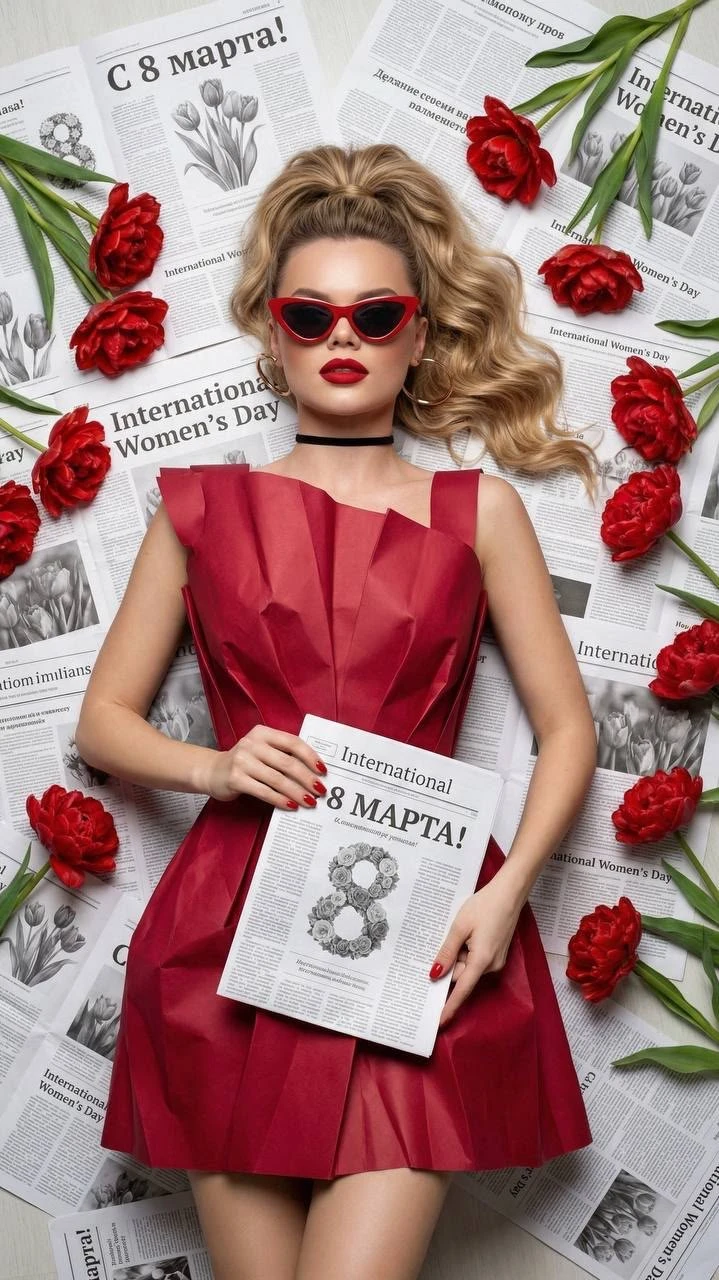 Women's Day Newspaper Flat-lay