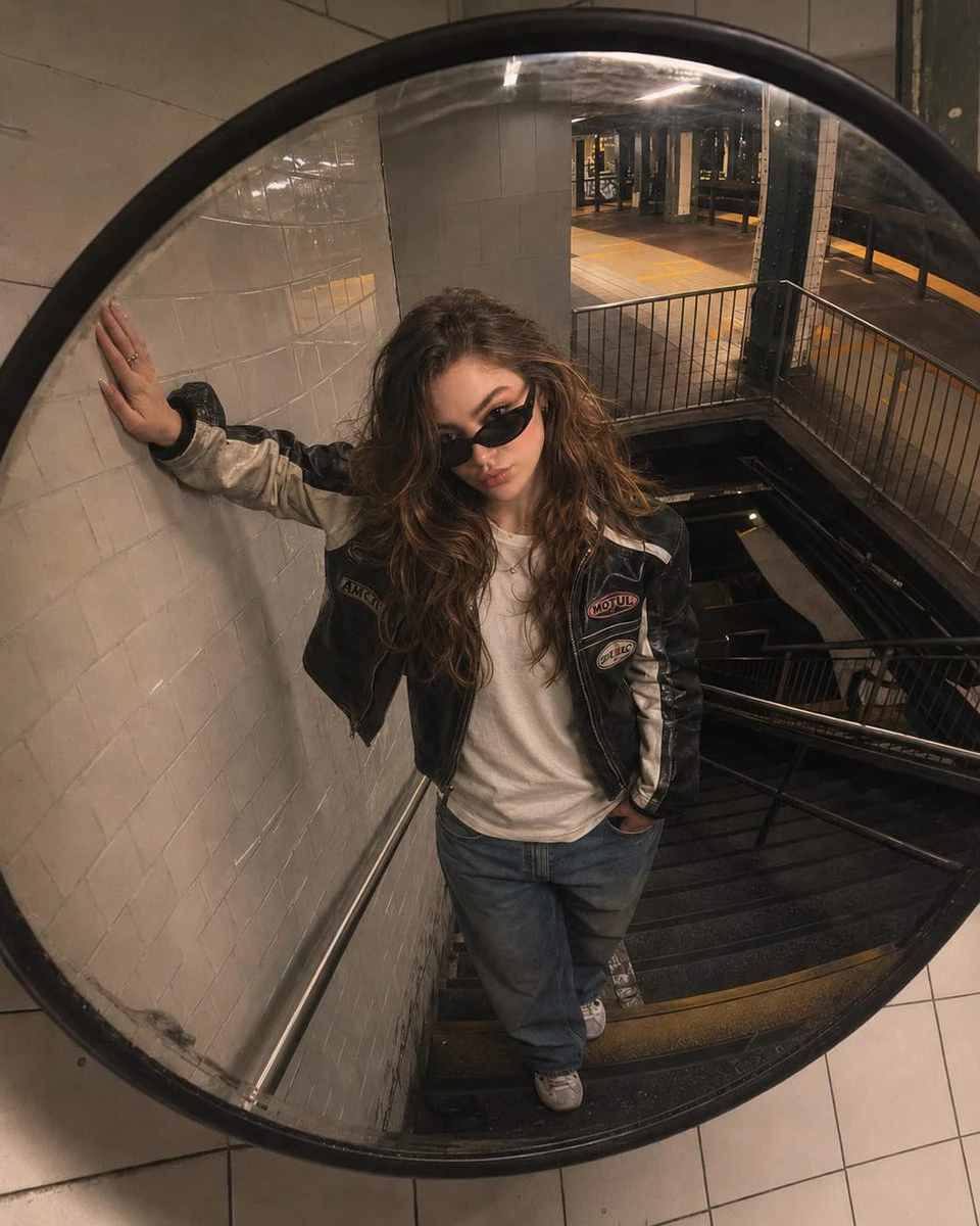 Subway Mirror Portrait