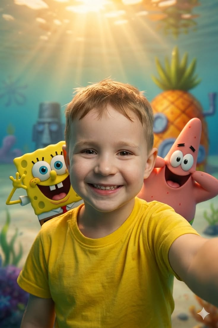 Undersea Cartoon Selfie