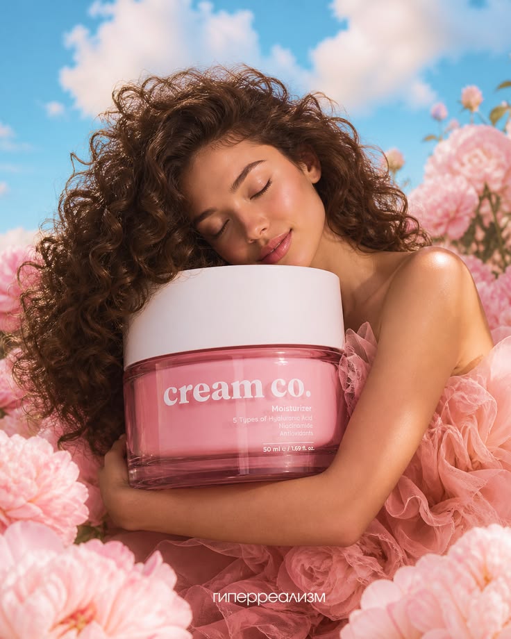 Dreamy Cream Jar Embrace in Flowers