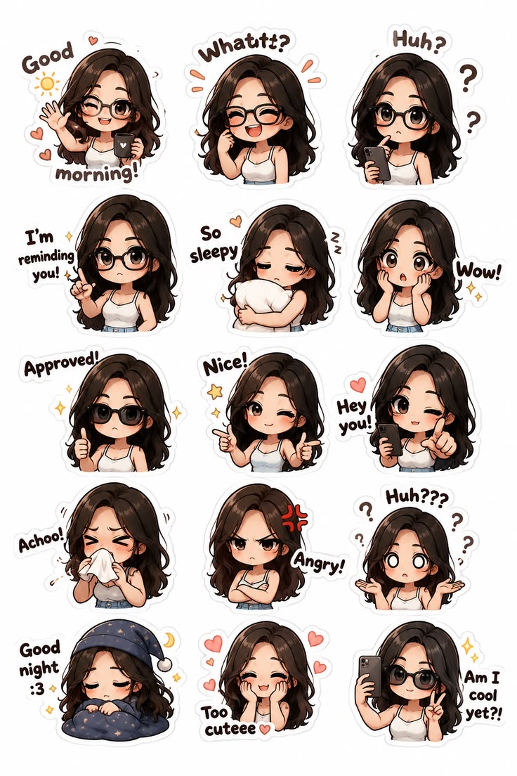 Chibi Expression Sticker Pack
