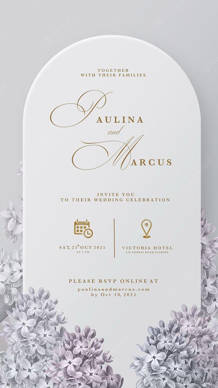 Arch Gold Calligraphy Wedding