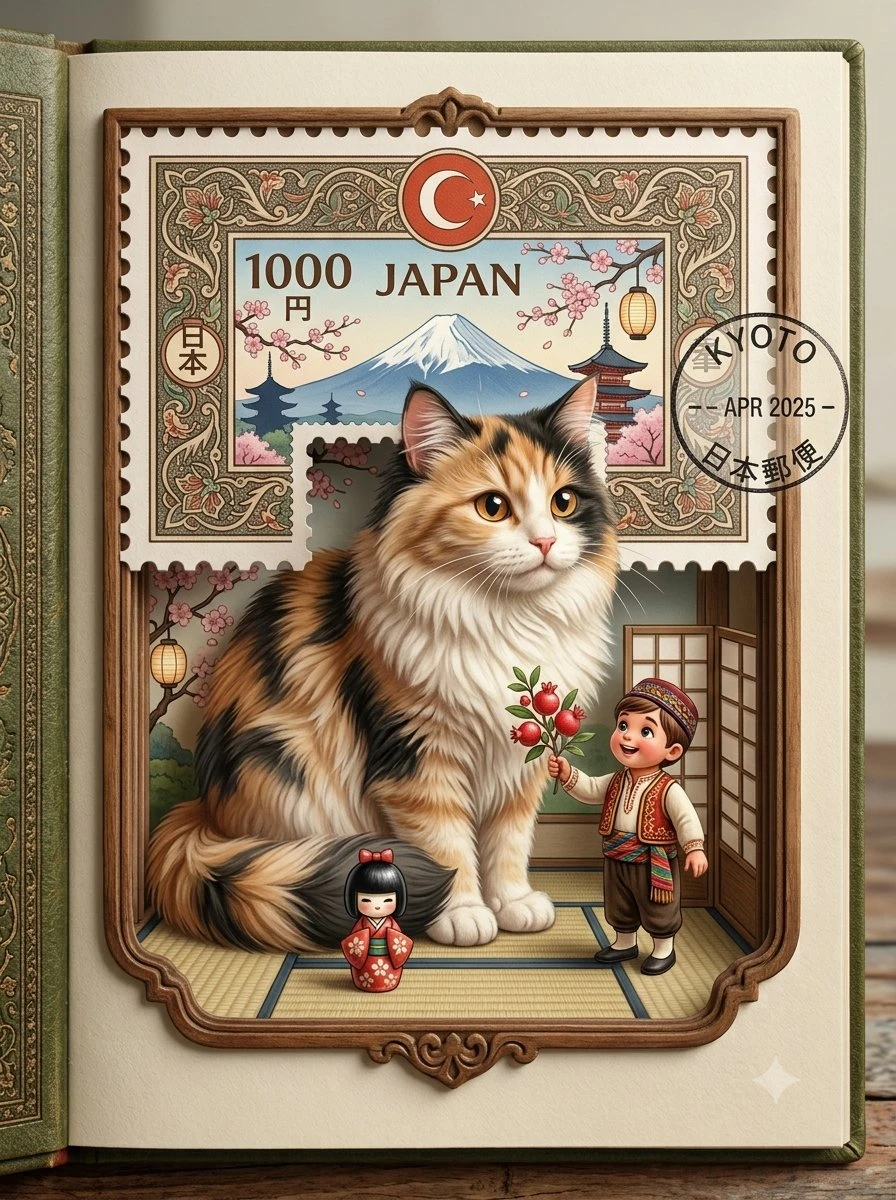 Stamp Pop-Out 3D Art