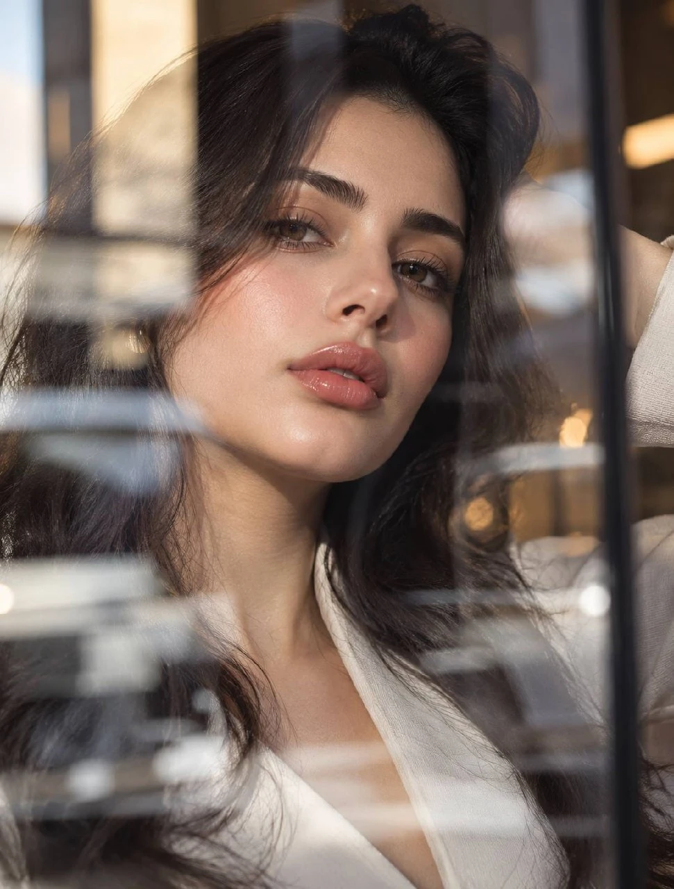 Golden Hour Glass Portrait