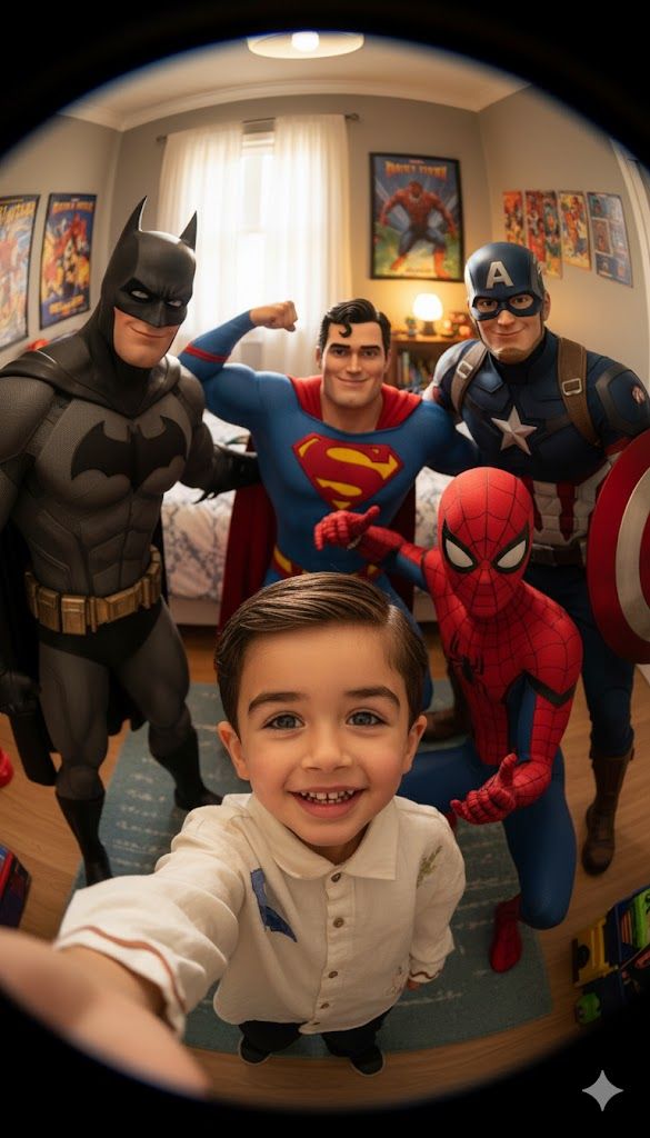 Superhero Bedroom Selfie