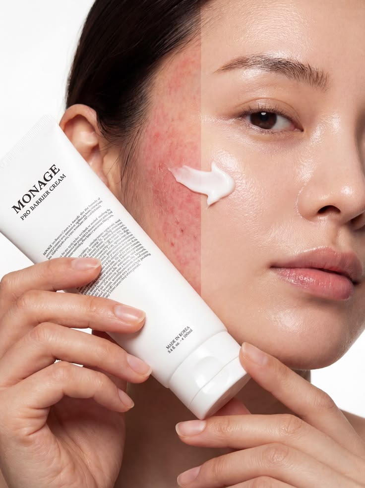 Before & After Skincare Split-Face Beauty Shot